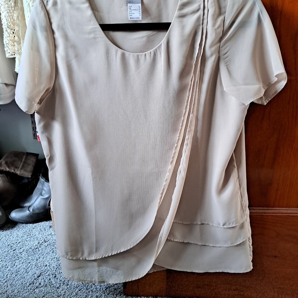 Elegant Cream Women's Top